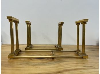 Pair Of Made In Italy Brass Column Book Holders