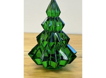 Baccarat Green Crystal Christmas Tree