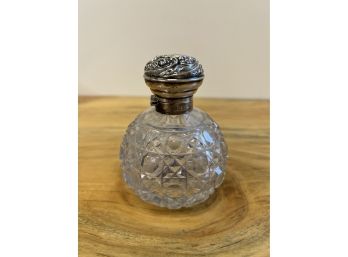 Perfume Bottle With Silver Top Makers Marks