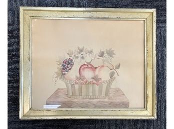 Vintage Watercolor Still Life Painting
