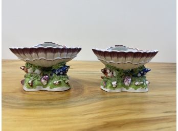 Pair Of Plymouth Porcelain Shell Dishes