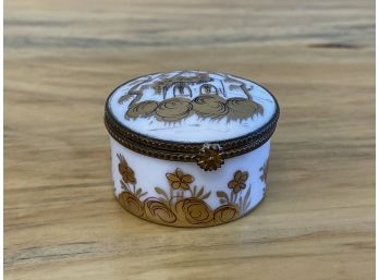 Porcelain Trinket Box Hand Painted