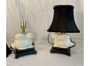 Lot Of Two Bunny Or Rabbit Lamps