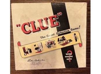 Vintage 50' Parker Brothers Inc 'Clue Game' Not Complete