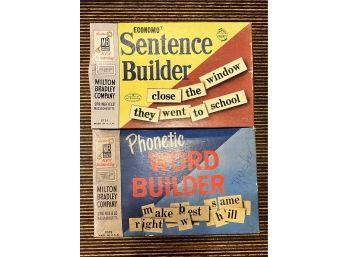 2 Milton Bradley Co Phonetic & Sentence Builder Games