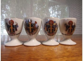 Religious German Egg Cups Lot Of 4