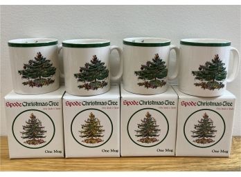 Spode Christmas Tree Mug In Box (set Of 4)
