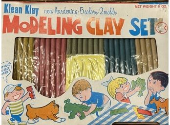 Vintage 1960's Klean KLay Modeling Clay Set