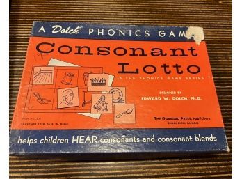 1950's 'Consonant Lotto' Phonics Game By The Garrard Press Publisher
