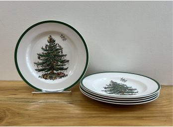 Spode Christmas Tree Set Of 5 Dinner  Plates 10' , NO Box