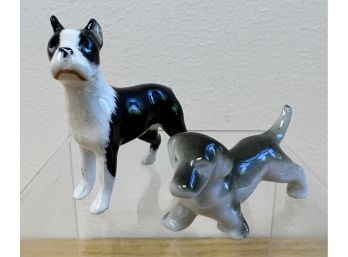 2 Porcelain Dog Figurines