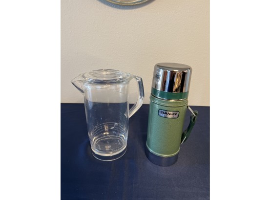 10.5 Stanley Thermos And Trudeau Water Pitcher