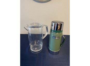 10.5 Stanley Thermos And Trudeau Water Pitcher