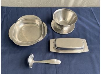 Five Pieces Of Stainless Steel Kitchen Items
