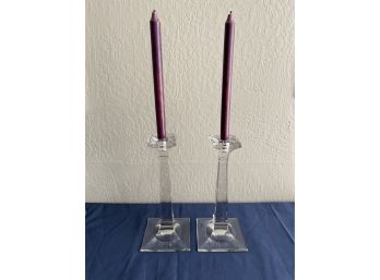 Heisey Glass Candle Holders