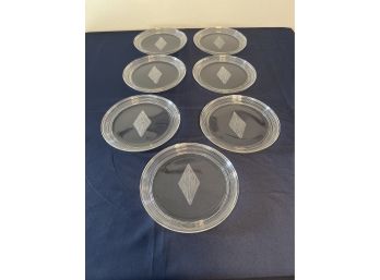 7 Clear Plates Monogram  LBS
