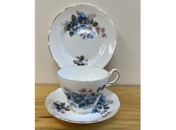 3 Pc Regency Cup & Saucer With Dessert Plate
