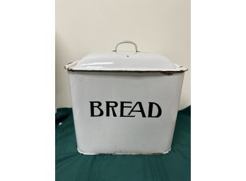 Antique Enamel Bread Box