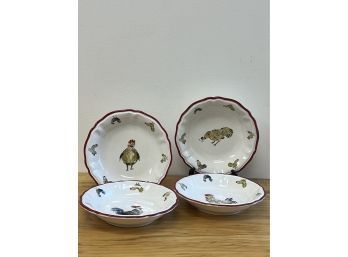 4 Rooster Bowls By Jacques Pepin For Sur La Table