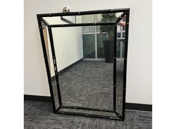 Black Bamboo Framed Mirror, 30' X 42'-will Not Ship