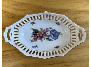 Bavaria Porcelain Reticulated Oval Dish 5' Long