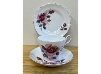 3 Pc Regency Cup & Saucer With Dessert Plate