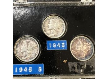 3-1945 Silver Dimes