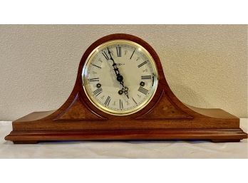 Howard Miller Mantle Clock ~ Burl Wood Accent