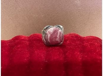 Sterling Ring With Pink Stone