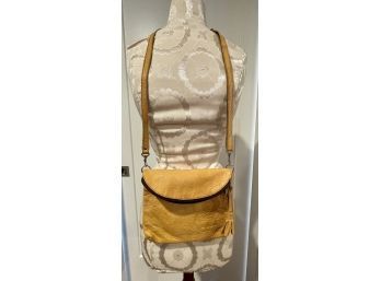 DLuciana Yellow Leather Crossbody Bag