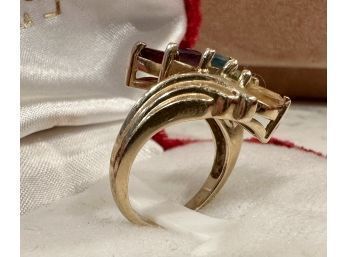 14k Ring With Colored Stones