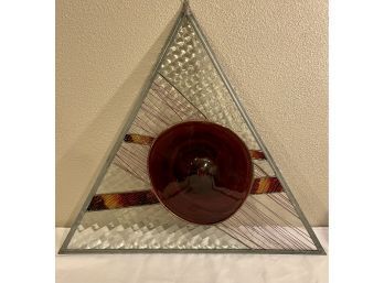 Triangular Abstract Stain Glass Art