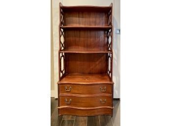 Vintage Chippendale Style Bookcase W/two Drawers ~ Wabash, IN