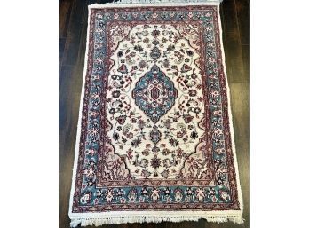 Vintage Persian Kerman Hand Knotted Area Rug