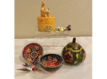 Lot Of 6:  Hand-painted Collectibles ~ Mexico