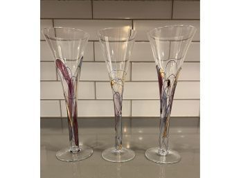 Champagne Glasses- Stained Glass Design