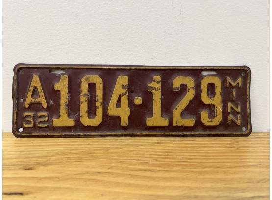 1935 Minnesota License Plate