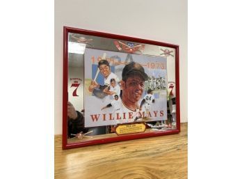 Vintage Willie Mays Seagrams 7 Mirror Sign