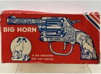 Vintage Big Horn Six Shooter Toy Gun Box Only