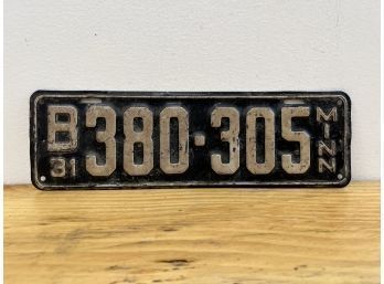 1931 Minnesota License Plate