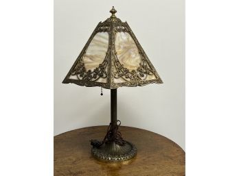 Antique Slag Glass Lamp 25' Tall
