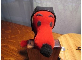 Vintage Red Snoopy W/Attached Black Hat