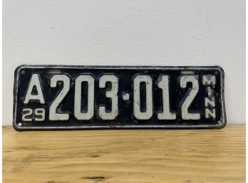 1929 Minnesota License Plate