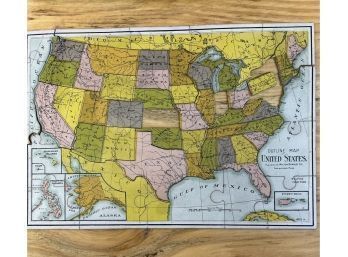 Vintage Playtime Puzzle Of USA