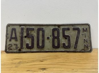 1923 Minnesota License Plate