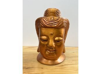 Large Heavy Buddha Painted Stone Head
