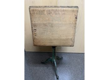 Antique Cast Iron Base Drop Leave Desk