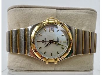 Omega Constellation Ladies 18k Trim And Stainless