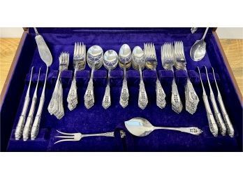 Rose Point 101 Pieces Sterling Flatware Set
