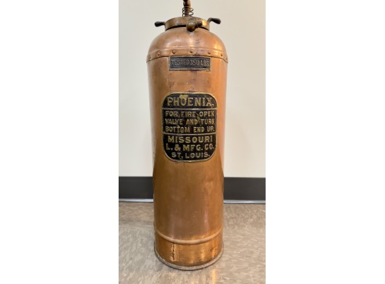 Antique Copper Phoenix Fire Extinguisher